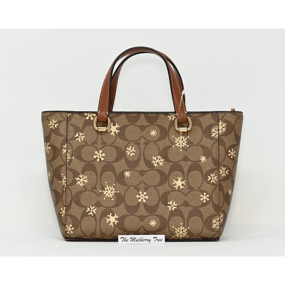 COACH ALICE Satchel Crossbody Signature Canvas Snowflake Print CF378 NWT $378 - Picture 5 of 15
